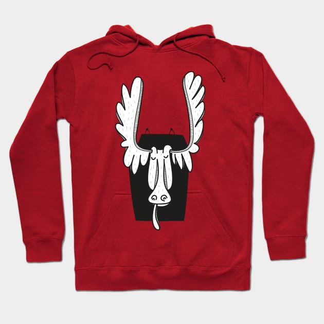 Moose Hoodie by coclodesign